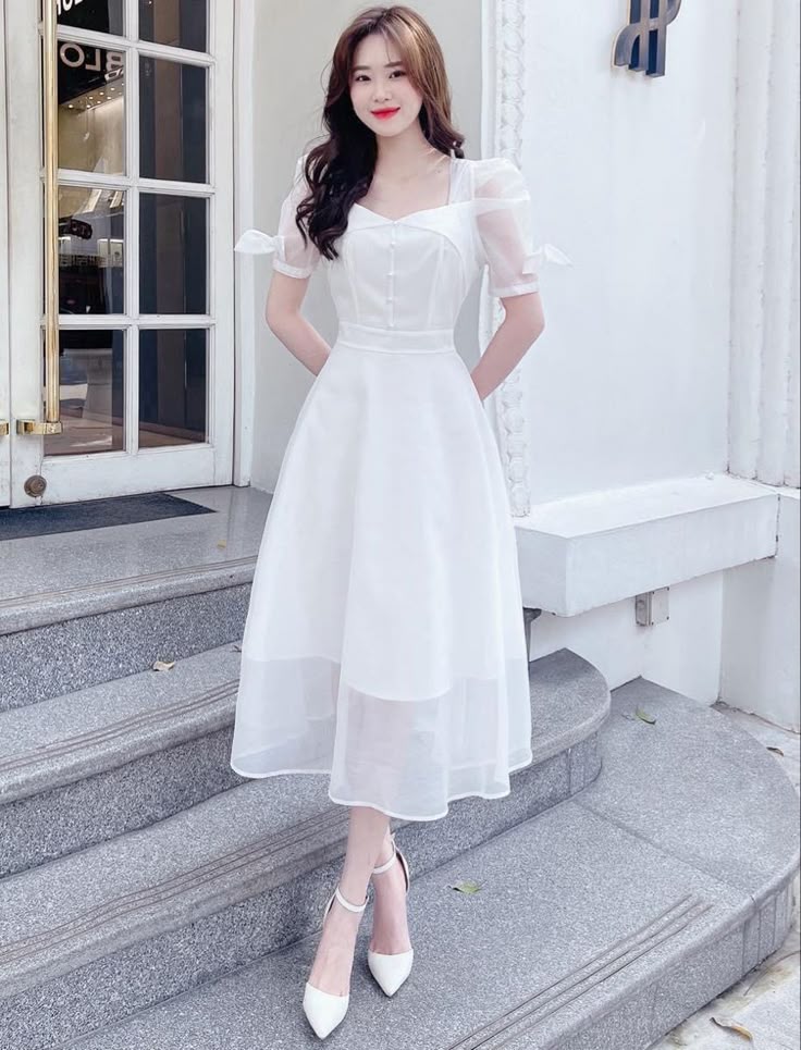 Váy dự tiệc màu trắng 4